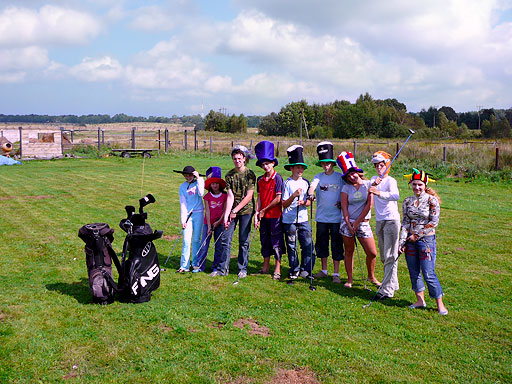 На поле для гольфа