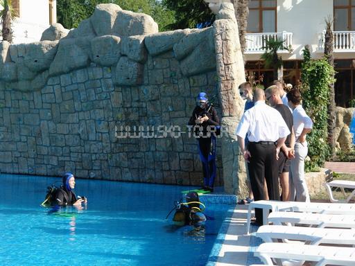 Бассейн + стена для скалолазания СПА отель «Прометей клуб» Сочи Лазаревское