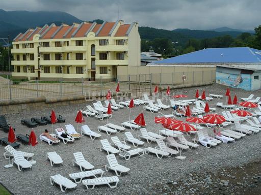 Пляж СПА отель «Прометей клуб» Сочи Лазаревское