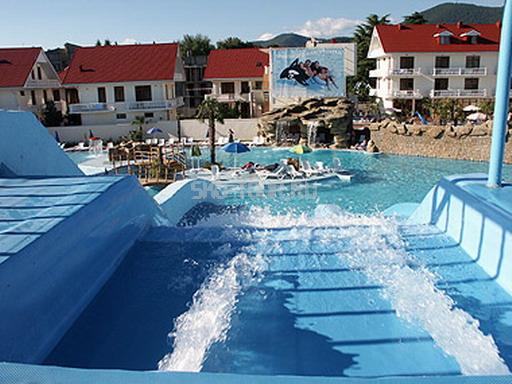 Аквапарк, площадью 1500 кв. м. СПА отель «Прометей клуб» Сочи Лазаревское